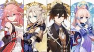 An AFK team (Image via HoYoverse)